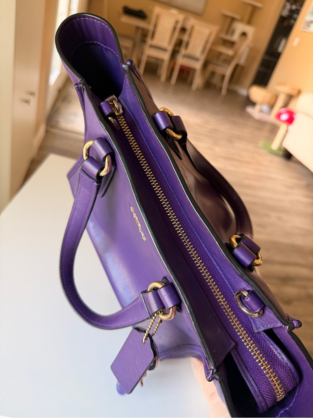 Coach Purple Leather Crossbody - Picture 4 of 7